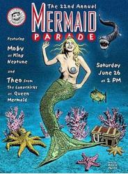 Vintage Mermaid Parade Poster